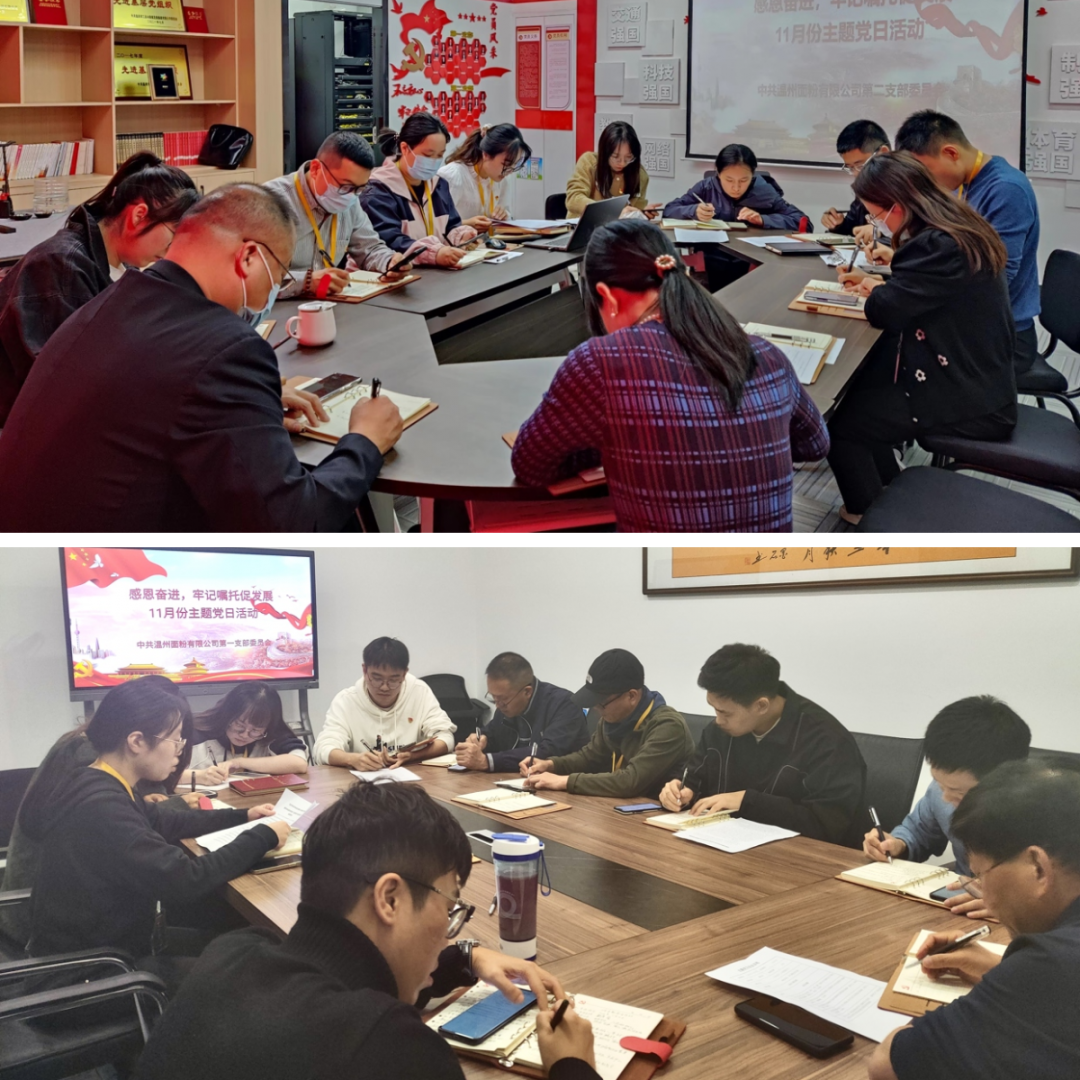 感恩奮進，牢記囑托促發(fā)展丨面粉公司開展11月份主題黨日活動